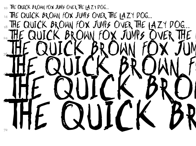 Shonen Punk! Custom font waterfall